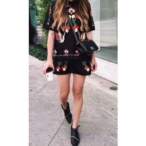 Zara Floral Embroidered Dress